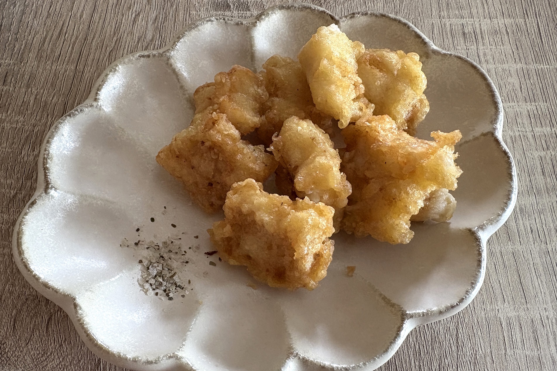 いとしおこんぶをつけた揚げ物